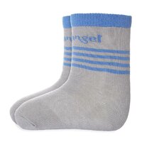 LITTLE ANGEL Ponožky tenké protišmykové Outlast® 10-13 (15-19) - tmavošedá/modrá