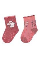 STERNTALER Ponožky ABS 2ks v balení light red mel. dievča-veľ.17/18-5-9m