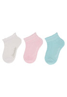 STERNTALER Ponožky nízke 3ks v balení biela dievča veľ. 18 6-12m