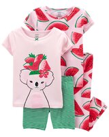 CARTER'S Pyžamo dlhé a krátke nohavice, krátky rukáv 2ks Watermelon dievča 12m