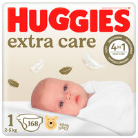 HUGGIES® Extra Care plienky jednorazové 1 (2-5 kg) 168 ks