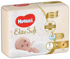 HUGGIES® Elite Soft Plienky jednorazové 1 (2-5 kg) 26 ks