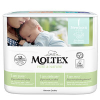 MOLTEX Pure&Nature Plienky jednorazové 1 Newborn (2-5 kg) 22 ks