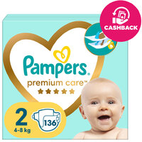 PAMPERS Plienky jednorázové Premium Care veľ. 2 (136 ks) 4-8 kg