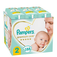 PAMPERS Premium Care 2 plienky (188 ks), 4-8 kg