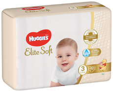 4x HUGGIES® Elite Soft Plienky jednorázové 3 (5-9 kg) 40 ks