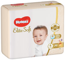 2x HUGGIES® Elite Soft Plienky jednorázové 4 (8-14 kg) 33 ks
