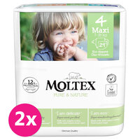 2x MOLTEX Pure&Nature Pleny jednorázové 4 Maxi (7-18 kg) 29 ks