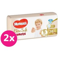 2x HUGGIES Elite Soft Pants Nohavičky plienkové jednorazové 5 (12-17 kg) 38 ks