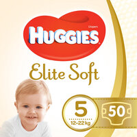 HUGGIES® Plienky jednorázové Elite Soft veľ. 5 50 ks