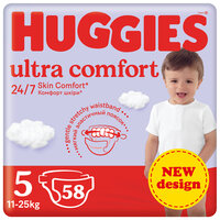 HUGGIES® Plienky jednorázové Ultra Comfort Jumbo 5, 58 ks