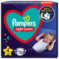 PAMPERS Night Pants Nohavičky plienkové jednorazové 4 (9-15 kg) 25 ks