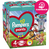 PAMPERS Plienky nohavičkové Active Baby Pants Paw Patrol veľ. 4 (9-15 kg) 144 ks