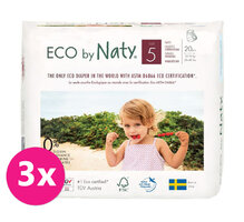 3x ECO BY NATY 5 Pants, 20 ks (12-18 kg) - kalhotkové pleny