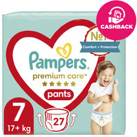 PAMPERS Nohavičky plienkové Premium Care Pants veľ. 7 (27 ks) 17+ kg