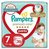 PAMPERS Nohavičky plienkové Premium Care veľ. 7, 36 ks 17kg+