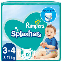 EXP: 08.07.2023 PAMPERS Pants Splashers veľ. 3-4 (6-11 kg), 12 ks - jednorazové plienky do vody