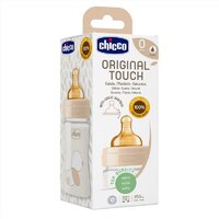 CHICCO Fľaša dojčenská sklo Original Touch latex 150 ml neutral