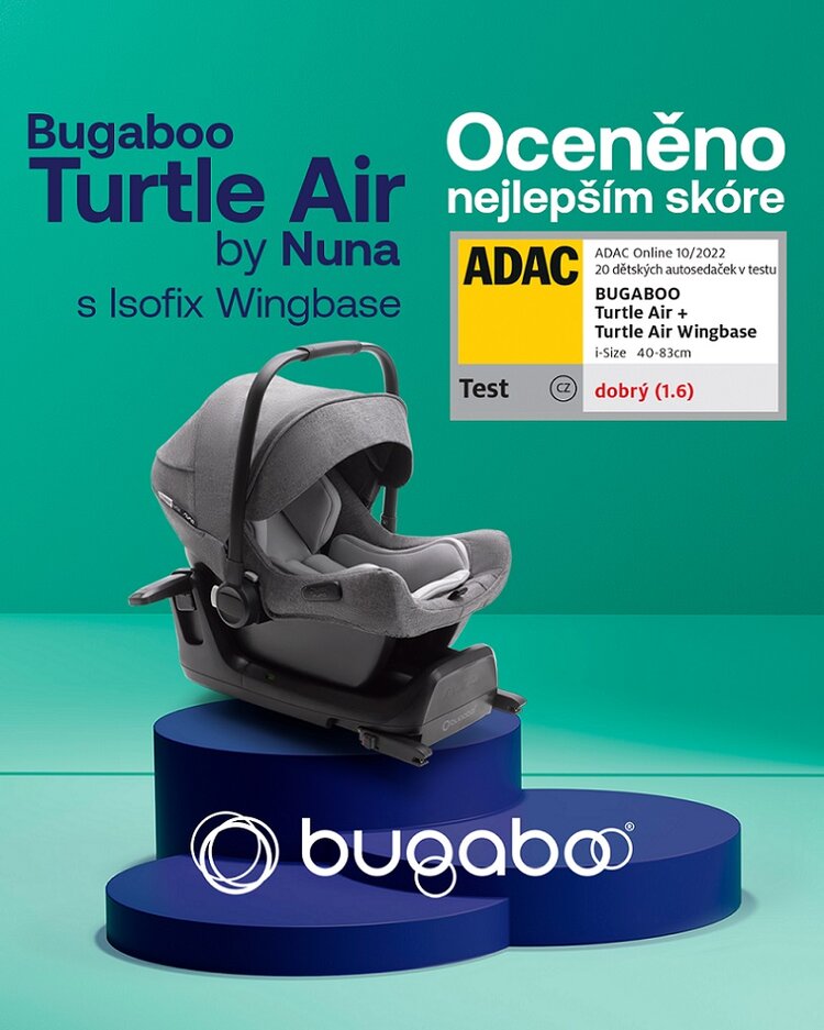BUGABOO Autosedačka Turtle Air by Nuna Black + Báza 360 by Nuna