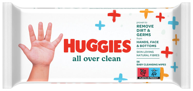 4x HUGGIES® Single All Over Clean Obrúsky vlhčené 56 ks