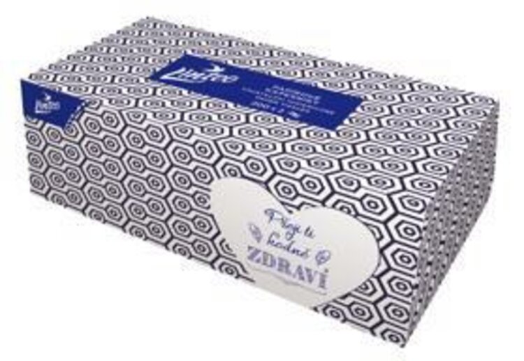 LINTEO Satin Papierové vreckovky Box 200 ks, biele, 2 vrstvové