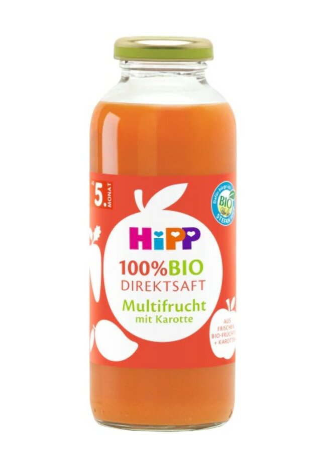 6x HiPP 100 % Bio Juice Ovocna šťava s mrkvou