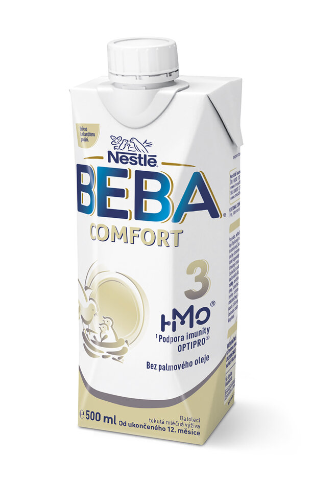 3x BEBA COMFORT 3 HM-O batoľacia tekutá mliečna výživa, 12+, tetra pack 500 m