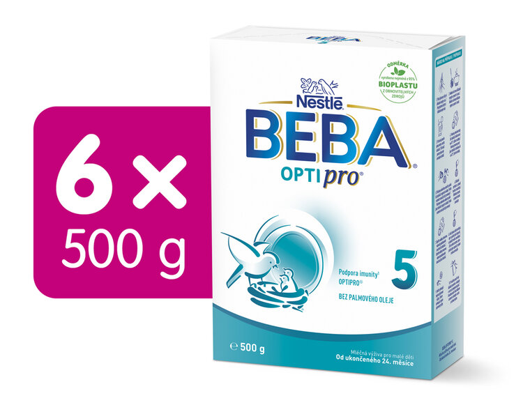 6x BEBA OPTIPRO® 5 Mlieko dojčenské, 500 g​