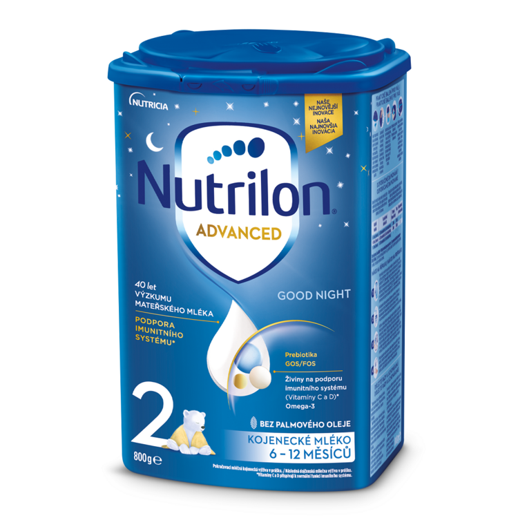NUTRILON 2 Advanced Good Night následné dojčenské mlieko od uk. 6. mesiaca 800 g