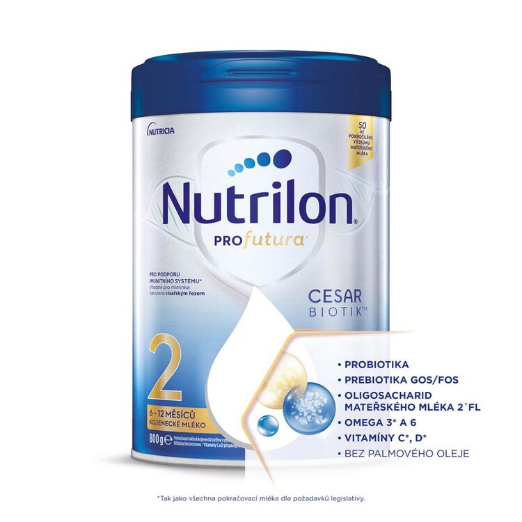 NUTRILON Profutura CESARBIOTIK 2 pokračovacie dojčenské mlieko  800 g