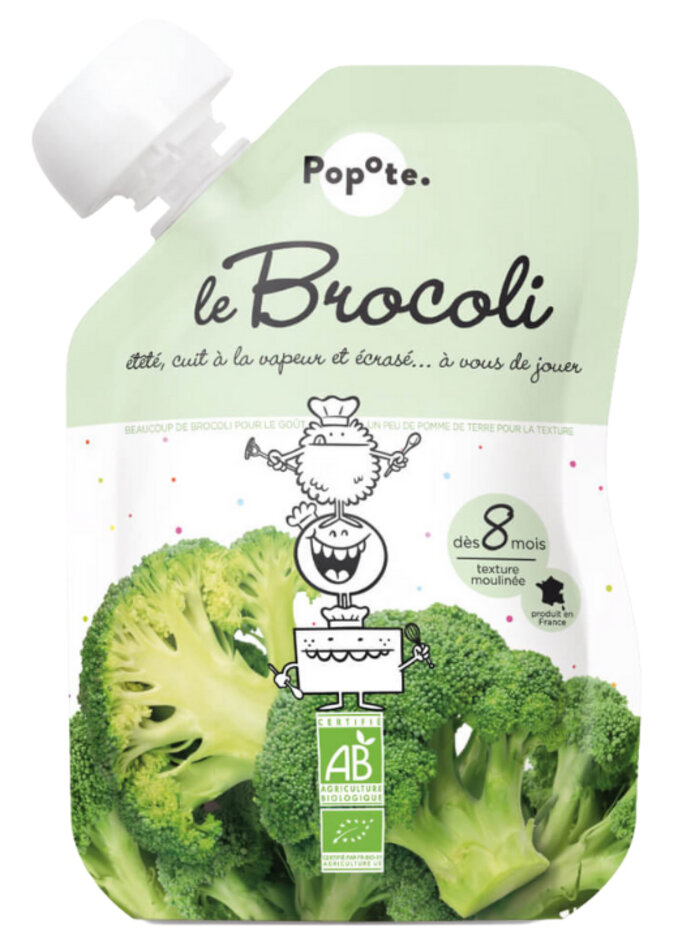 3x POPOTE Kapsička bio brokolica 120 g, 8+