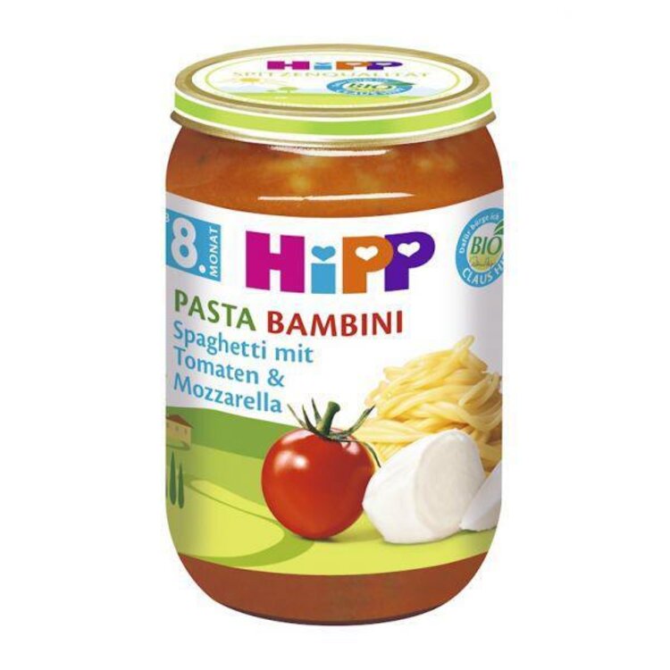 6x HIPP BIO Pasta Bambini - Rajčiny so špagetami a mozarellou 220 g, 7m+
