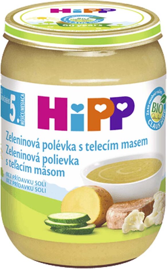 6x HiPP BIO Zeleninová polievka s teľacím mäsom 190g