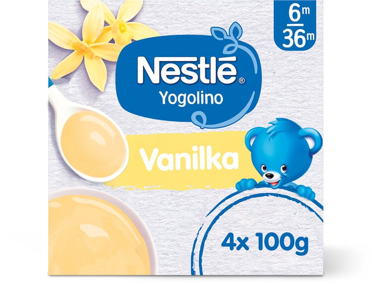 3x NESTLÉ YOGOLINO Mliečny dezert s príchuťou vanilky (4x 100 g)