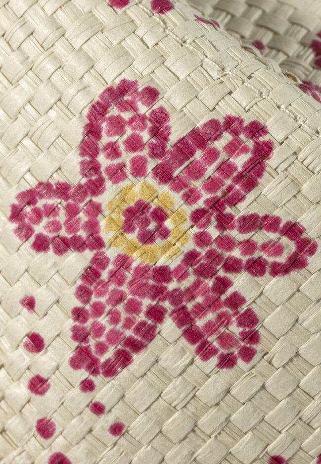 STERNTALER Klobúk slamený UV50+ kvetinky béžová dievča- 51 cm 18-24 m