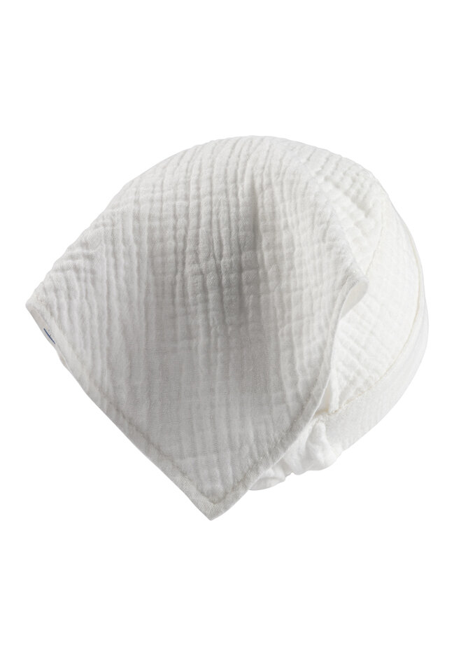 STERNTALER Šatka na hlavu z jednoduchého bavlneného mušelínu (organická) ecru dievča-45 cm 6-9 m