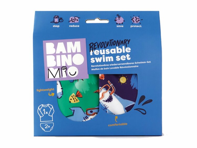 BAMBINO MIO Sada na plávanie 3ks (tričko + plavky 2ks), OEKO-TEX® Standard 100, Ocean, 9-12 kg 1-2r