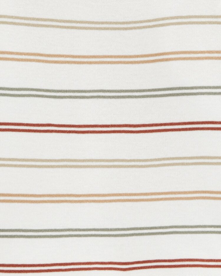 CARTER'S Set 2dielny tričko kr. rukáv, kraťasy na traky Brown&Color Stripes chlapec 3m