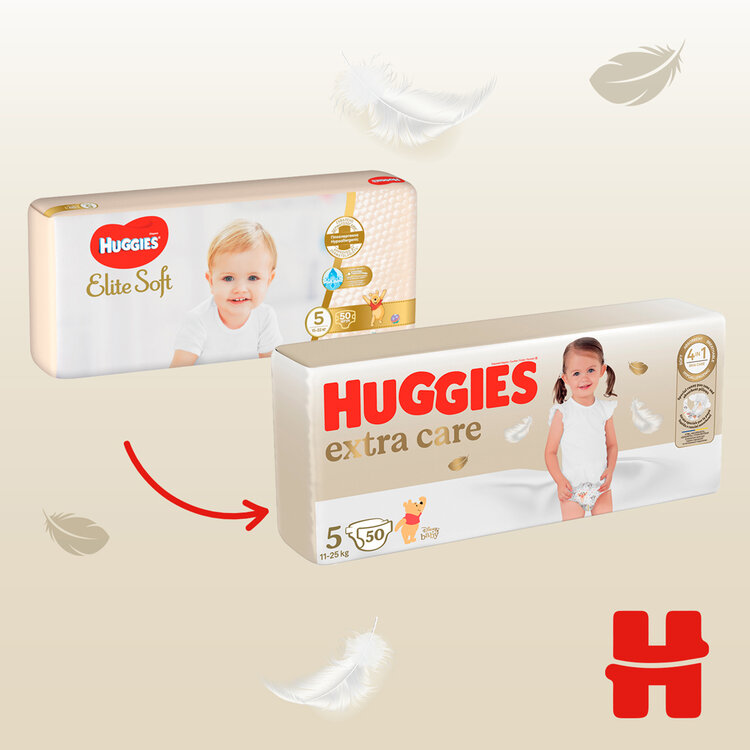HUGGIES® Extra Care plienky jednorazové 5 (12-17 kg) 100 ks