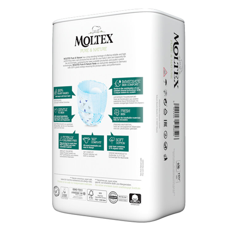 MOLTEX Pure&Nature Nohavičky plienkové jednorazové 6 XL (14 kg+) 18 ks