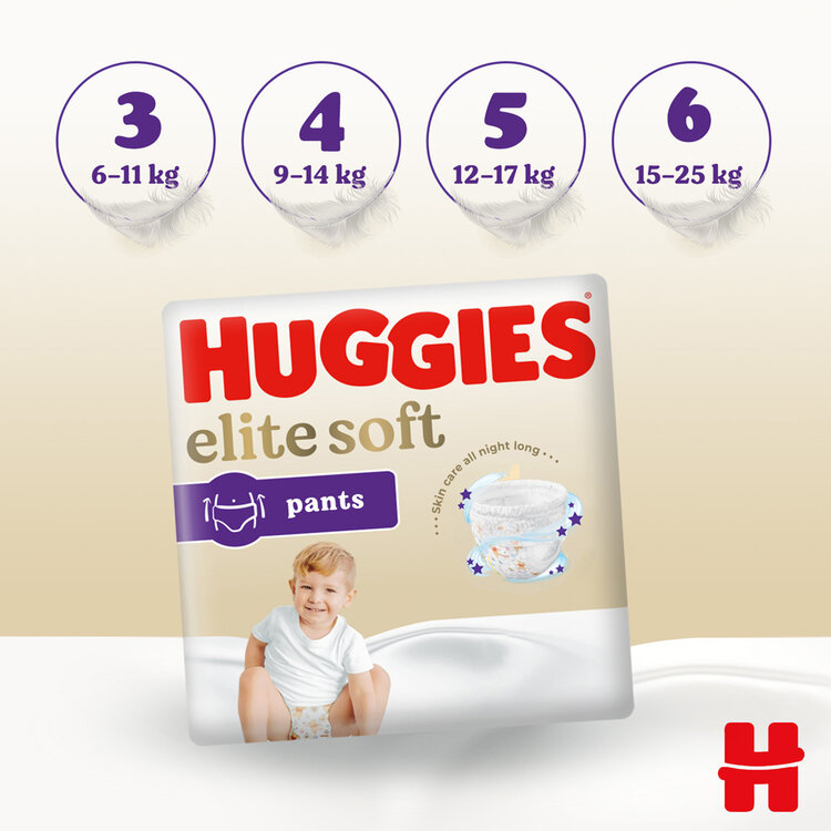 HUGGIES® Nohavičky plienkové jednorazové 5 Extra Care Pants (12-17 kg) 34 ks