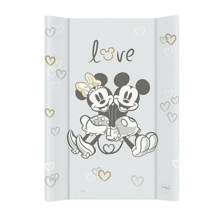 CEBA Podložka prebaľovacia s pevnou doskou COMFORT (50x70) Disney Minnie & Mickey Grey