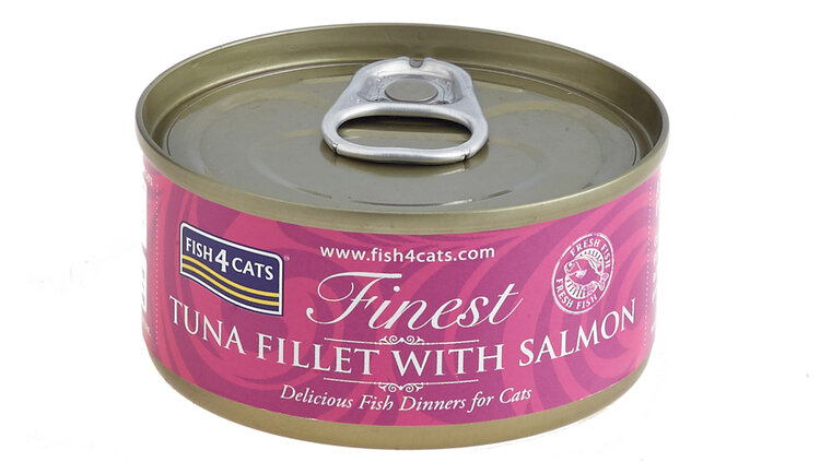 FISH4CATS Konzerva pre mačky Finest tuniak s lososom 70g