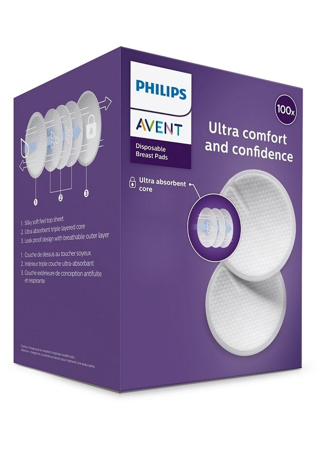 Philips AVENT Odsávačka mat. mlieka manuálna s VIA systémom + Vložky do podprsenky jednorazové 100ks