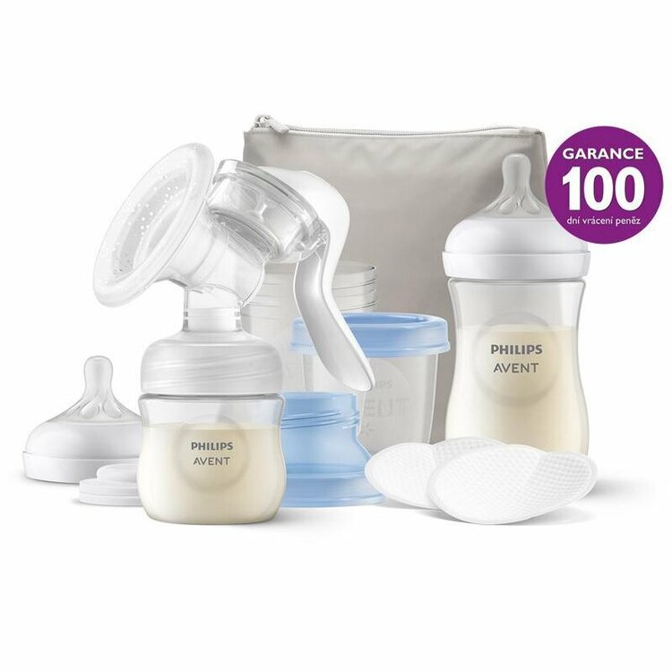 Philips AVENT Odsávačka materského mlieka manuálna štartovacia sada + Krém na bradavky 30 ml