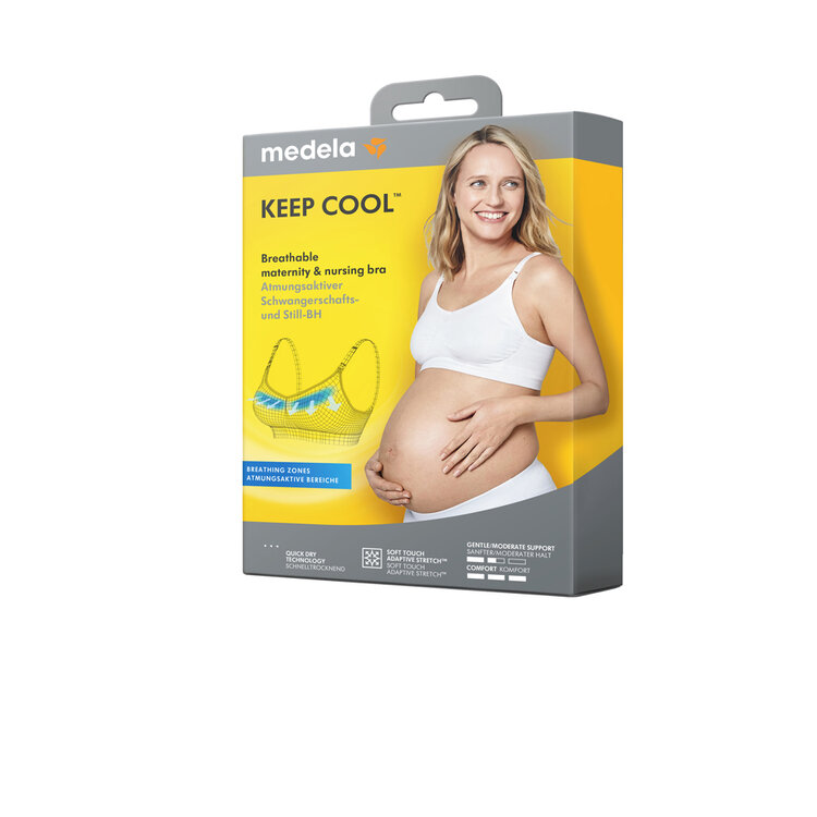 MEDELA Podprsenka tehotenská a na dojčenie Keep Cool™, biela L