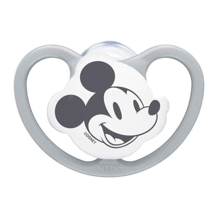 NUK Cumlík Space Disney Mickey v boxe, šedý 0-6m