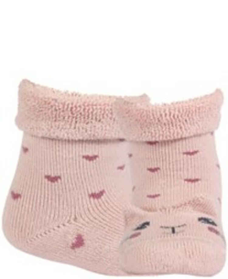 WOLA Ponožky dojčenské froté s uškami dievča Rose 18-20