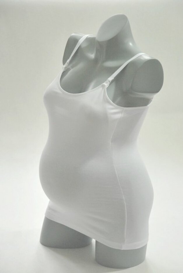 NIKA Tielko tehotenské na dojčenie bavlna NIKA INTIMA biele S